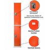 Adiroffice 72in x 12in x 12in Double-Compartment Steel Tier Key Lock Storage Locker in Red, 4PK ADI629-202-RED-4PK